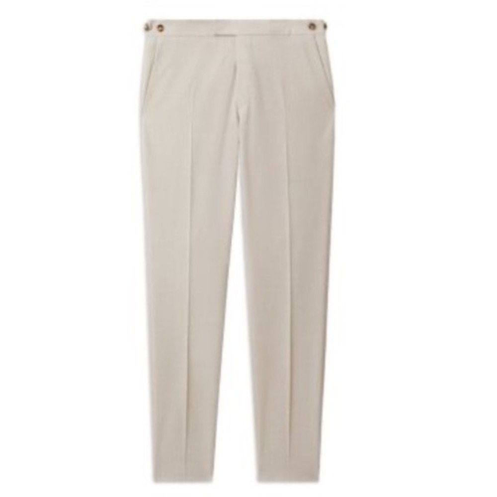 REISS Belmont Textured Weave Trousers‎ Stone 32 New With Tags